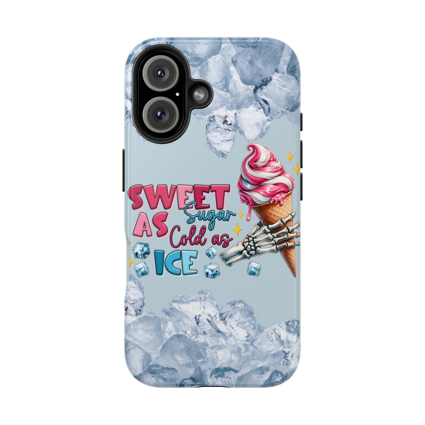 Cold as ice summer aesthetics iPhone case. Compatible with iPhone models 11-16 Custom phone case for smartphones. design for Girls, Woman