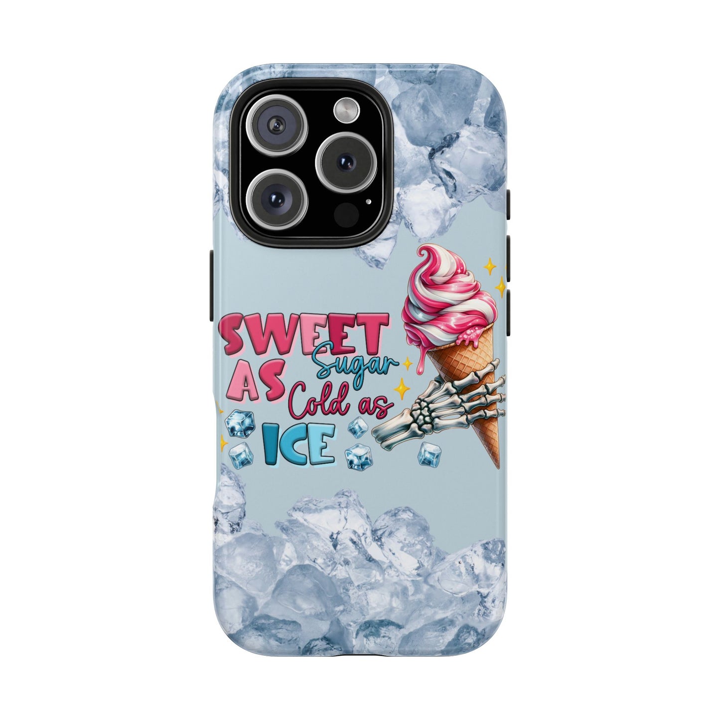 Cold as ice summer aesthetics iPhone case. Compatible with iPhone models 11-16 Custom phone case for smartphones. design for Girls, Woman