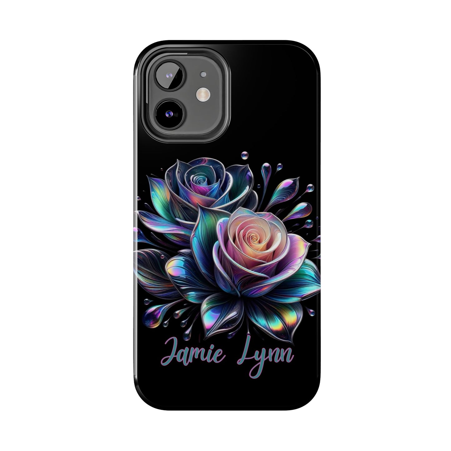 Personalized lotus rose floral phone case- iPhone compatible