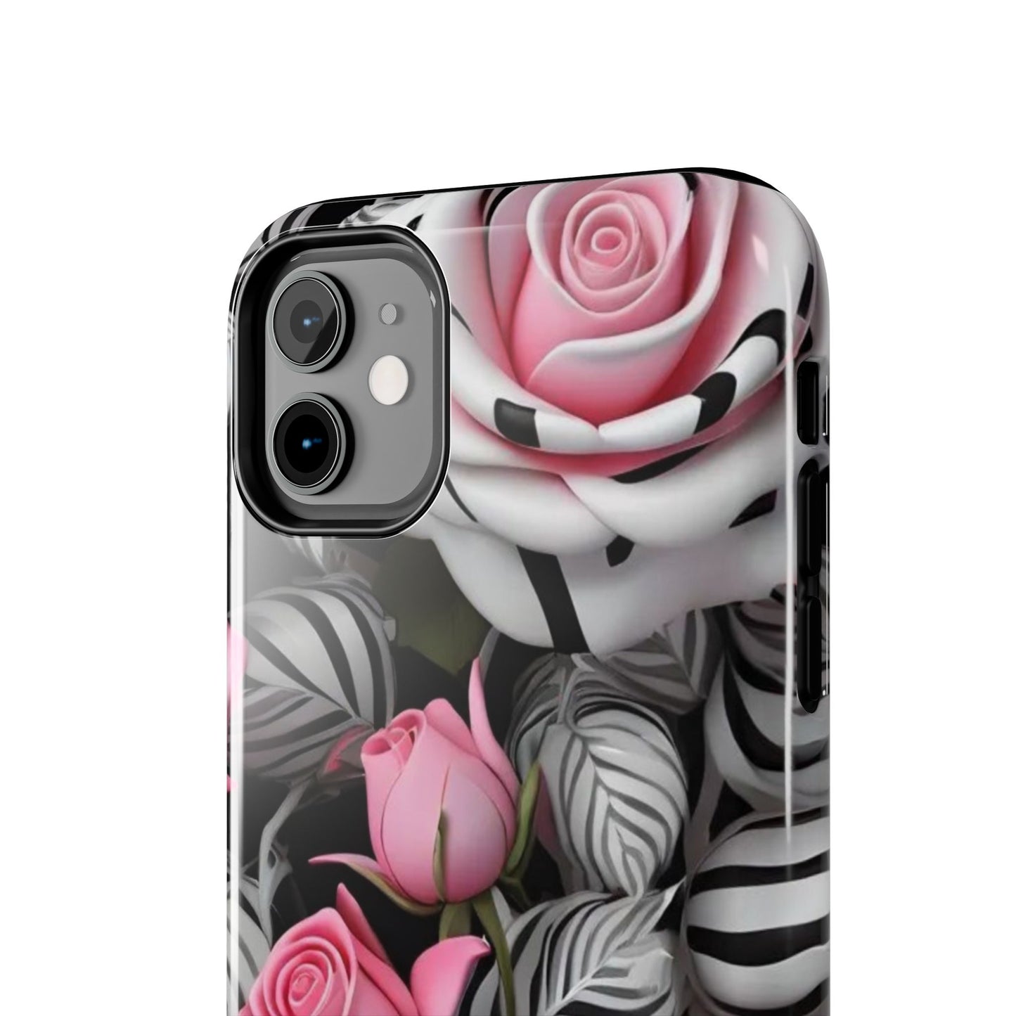 Zebra rose iPhone case Models 11-16