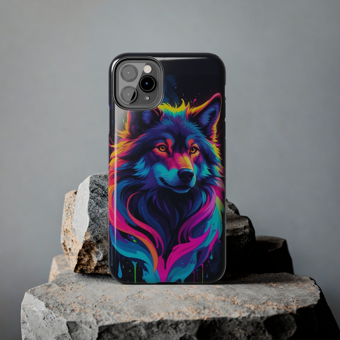 Neon Wolf/ Tough iPhone Case/ iPhone accessories/ Nature