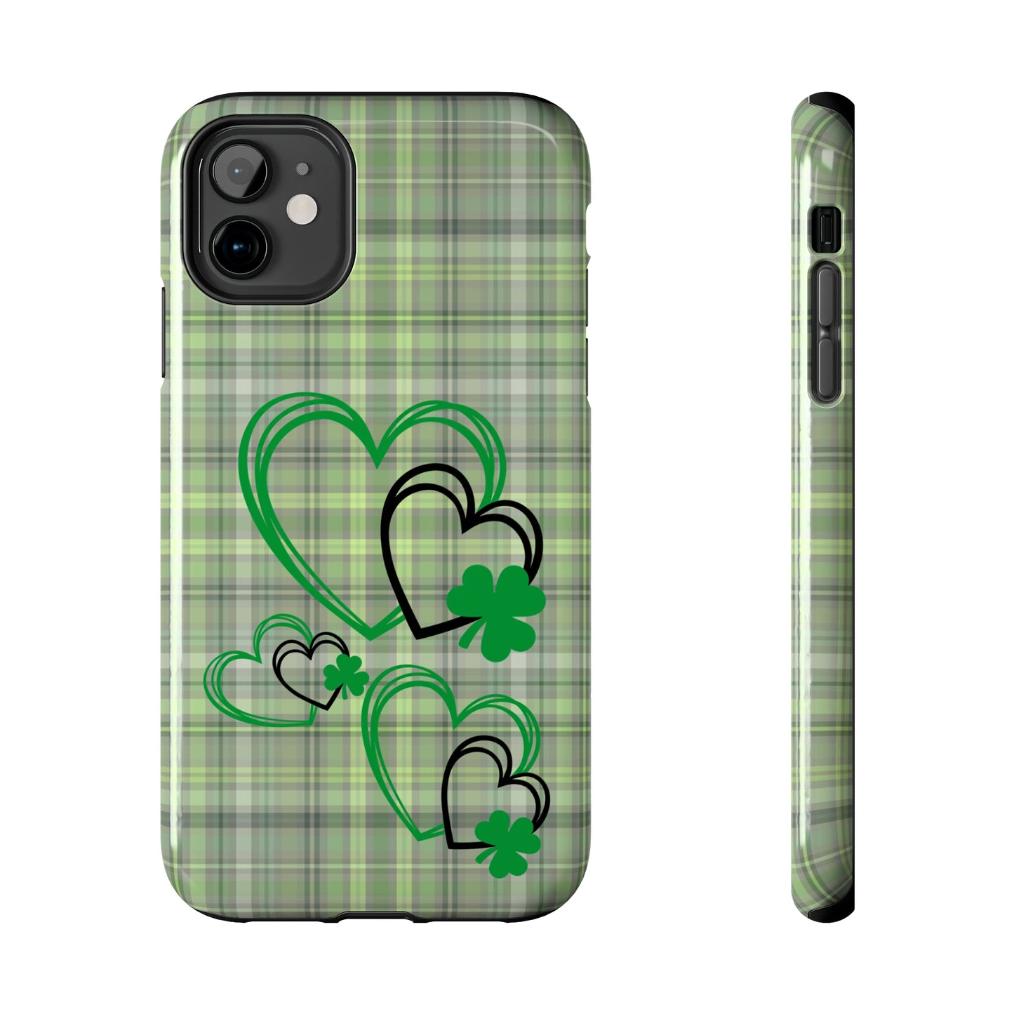 Plaid Shamrocks & Hearts Tough iPhone Case iPhone accessories