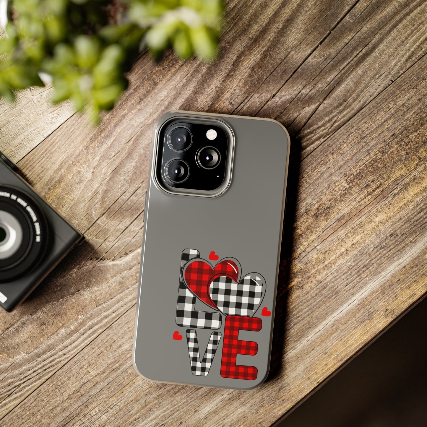 Grey LOVE/ Tough iPhone Case