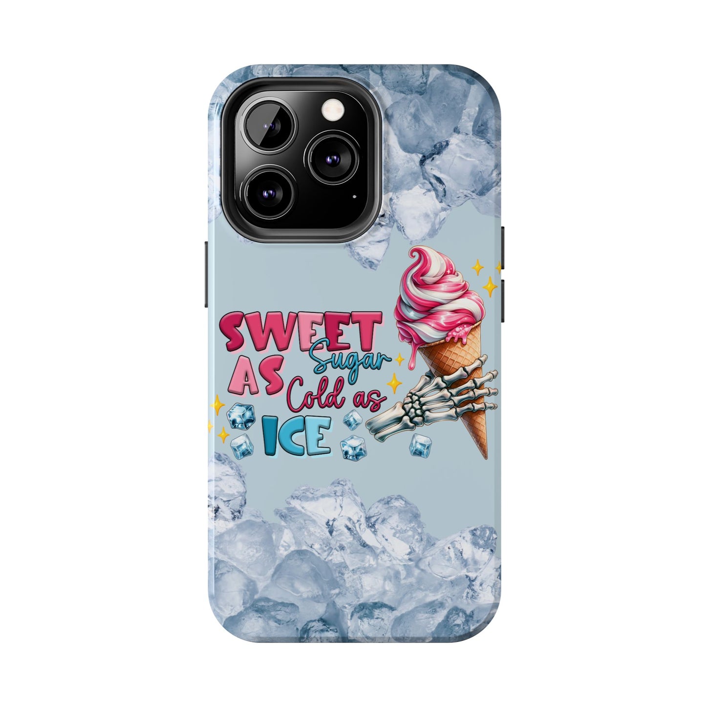 Cold as ice summer aesthetics iPhone case. Compatible with iPhone models 11-16 Custom phone case for smartphones. design for Girls, Woman
