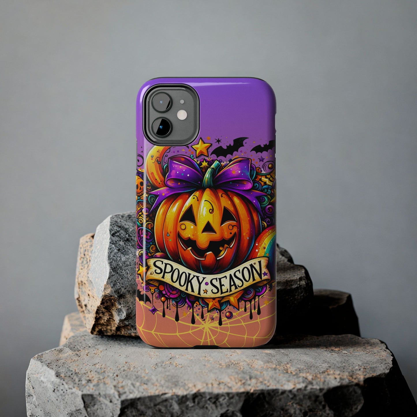 Spooky season pumpkin, Halloween themed iPhone case Models 11-15