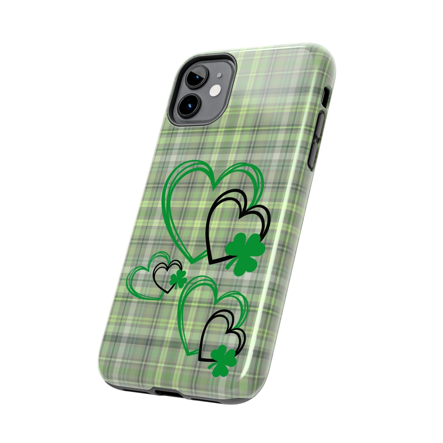 Plaid Shamrocks & Hearts Tough iPhone Case iPhone accessories