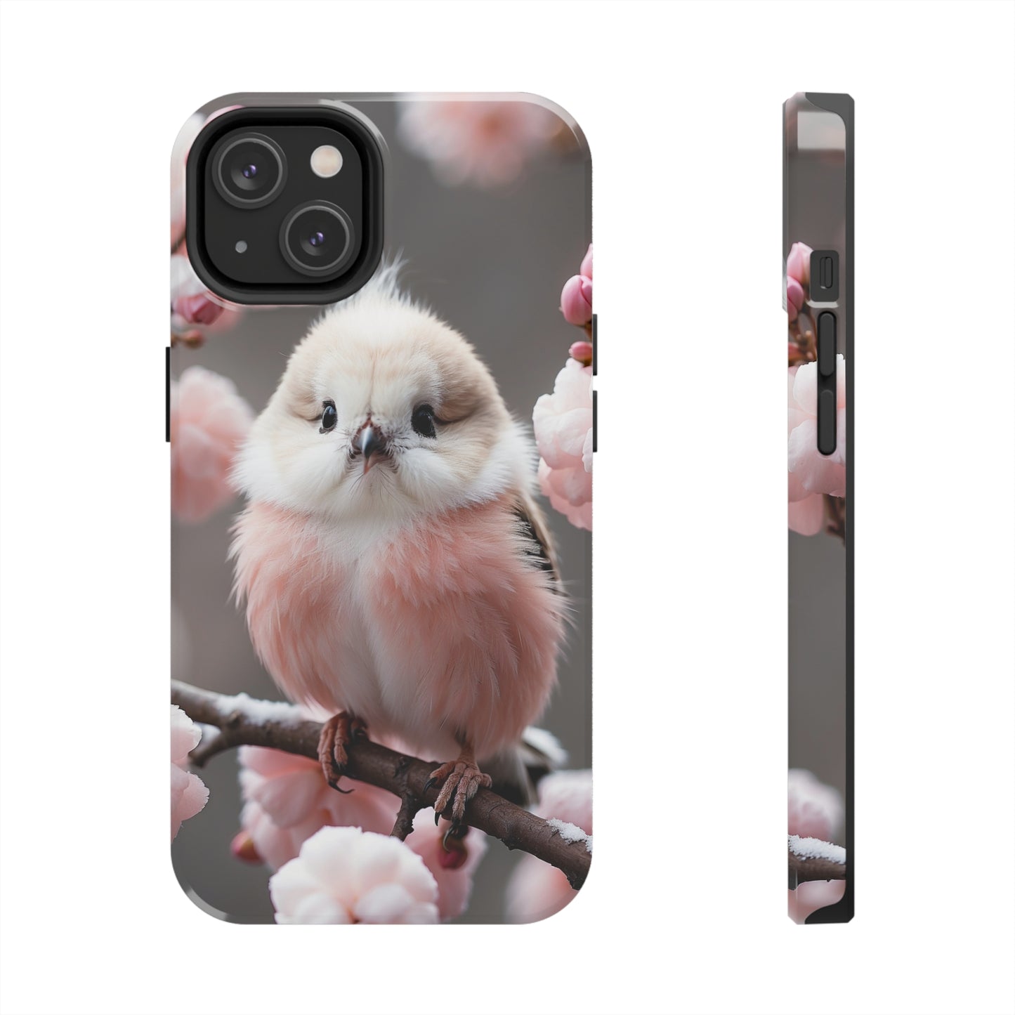 Cherry blossom pink bird Tough Phone Case iPhone 15 accessories