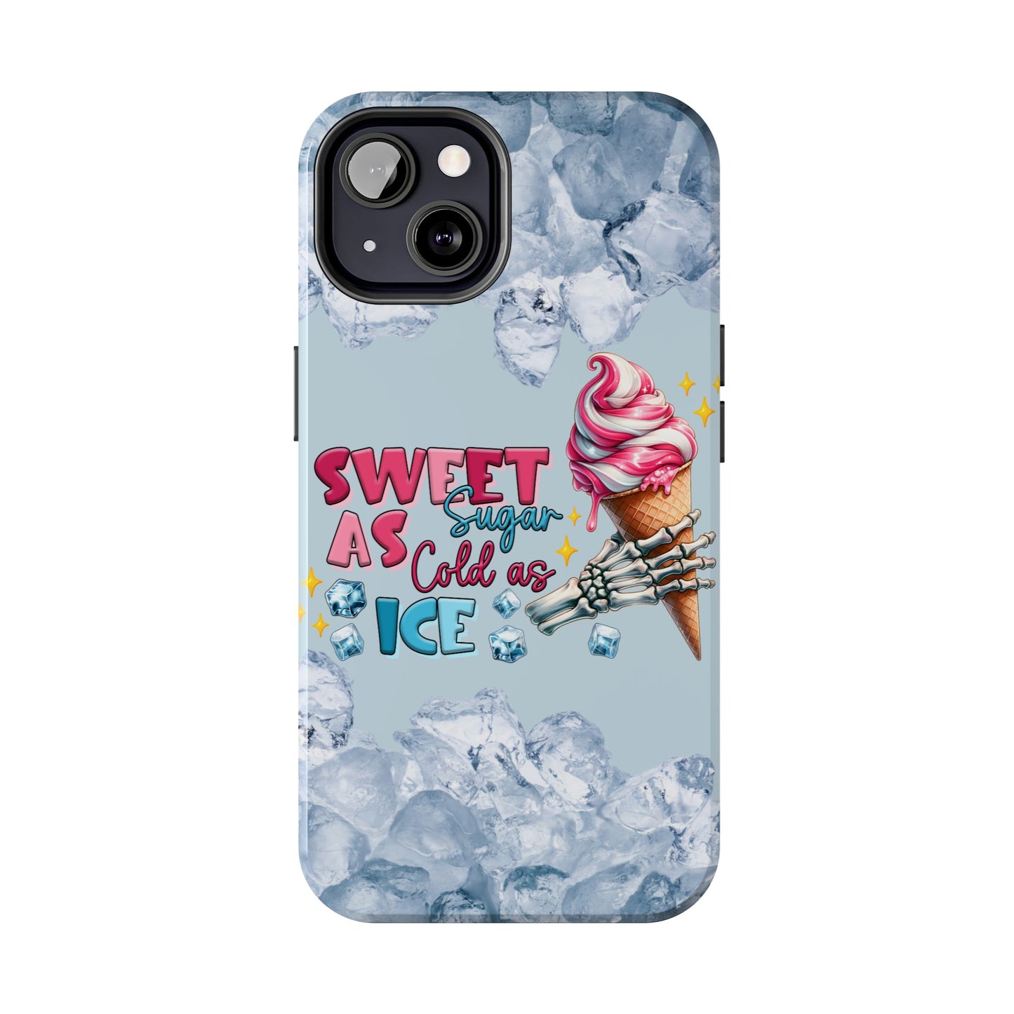 Cold as ice summer aesthetics iPhone case. Compatible with iPhone models 11-16 Custom phone case for smartphones. design for Girls, Woman