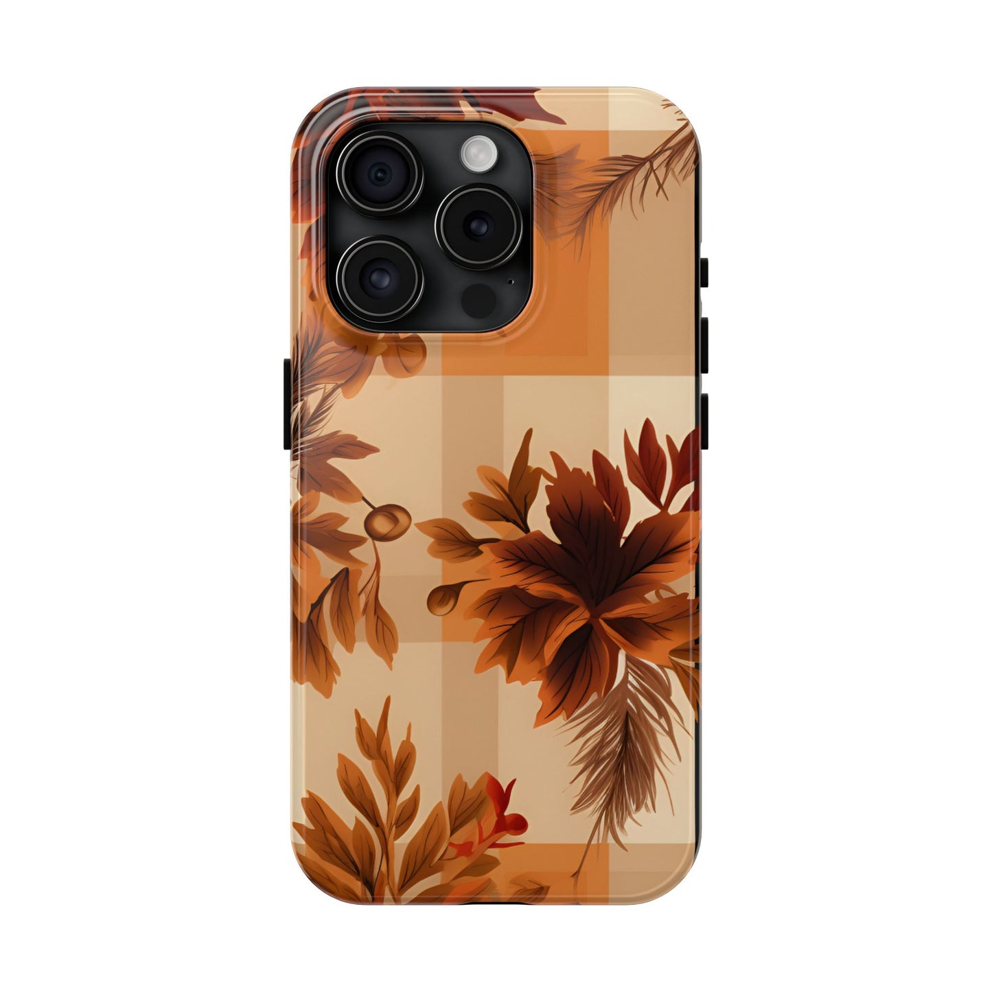 Fall pattern iPhone 16 Case, Fall iPhone Cover, Festive Holiday Accessory, Cute fall Phone Protector, seasonal Tech