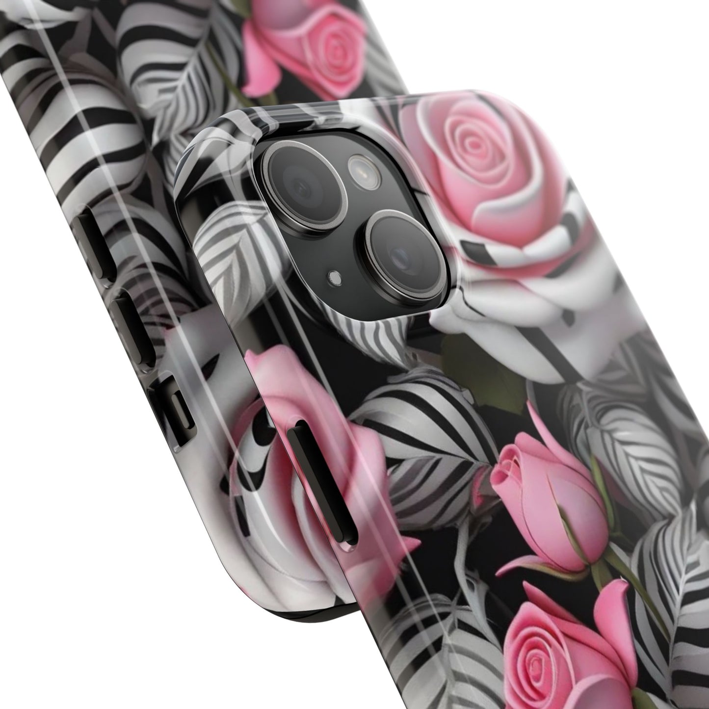 Zebra rose iPhone case Models 11-16