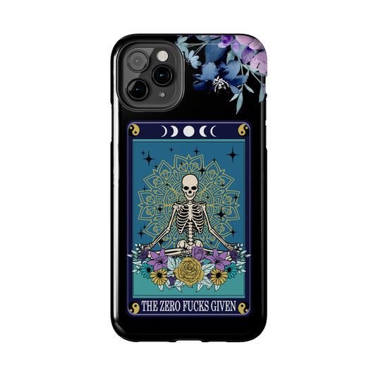 "zero f*cks givin" tarot card Tough Phone Cases