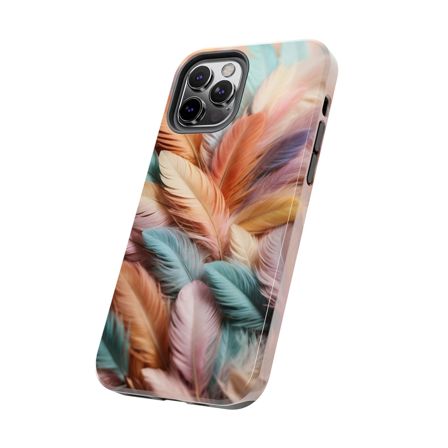 Boho style, Pastel colored feathers/ Tough iPhone Case/ iPhone accessories/ Nature