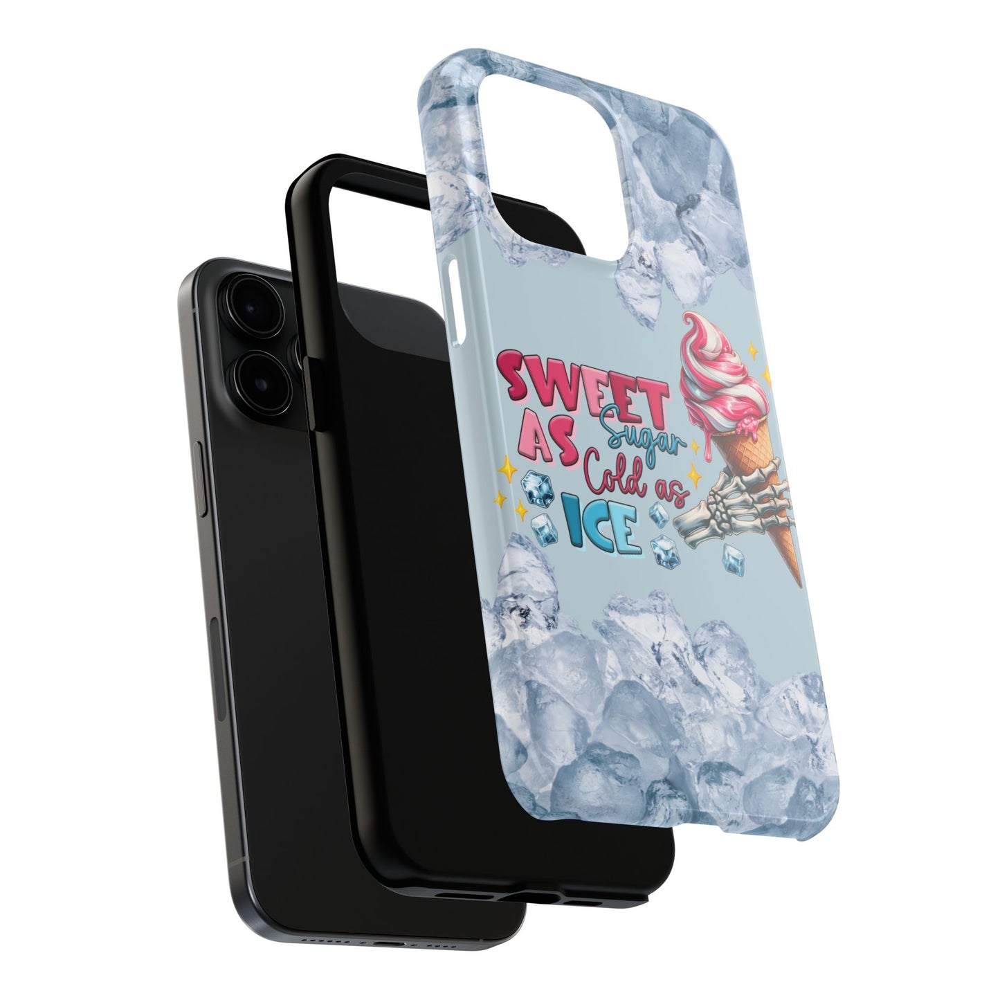 Cold as ice summer aesthetics iPhone case. Compatible with iPhone models 11-16 Custom phone case for smartphones. design for Girls, Woman