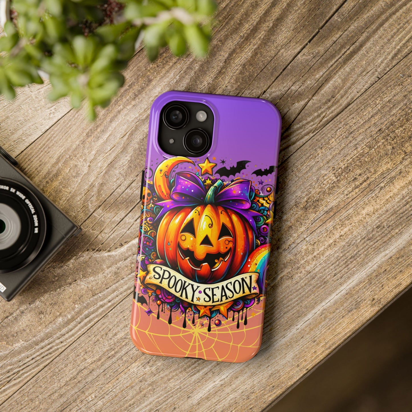 Spooky season pumpkin, Halloween themed iPhone case Models 11-15