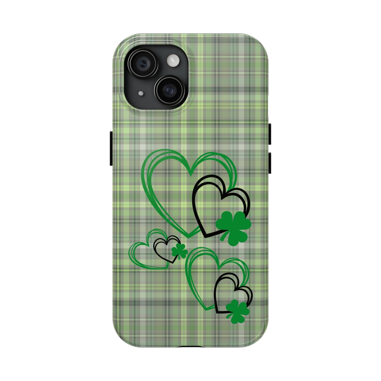 Plaid Shamrocks & Hearts Tough iPhone Case iPhone accessories