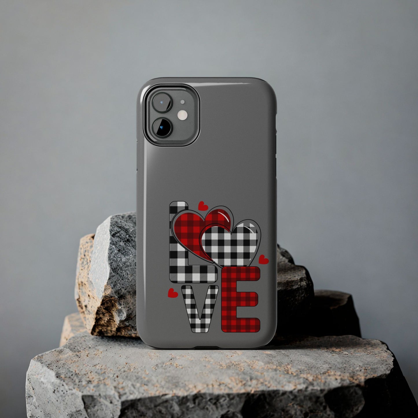 Grey LOVE-Valentines day iPhone case- Romantic & stylish design