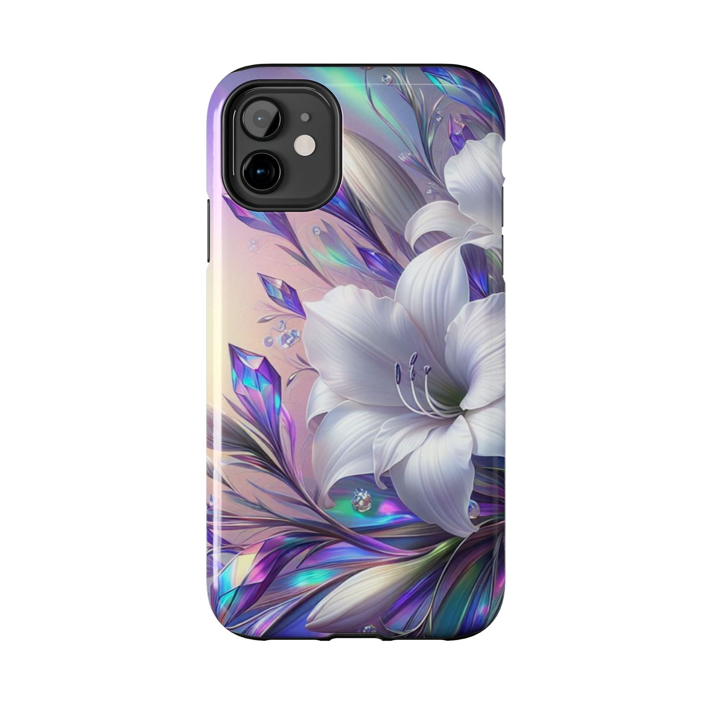 Northern lights lilly, floral iPhone Cover, flower Accessory, Cute Phone Protector, seasonal Tech