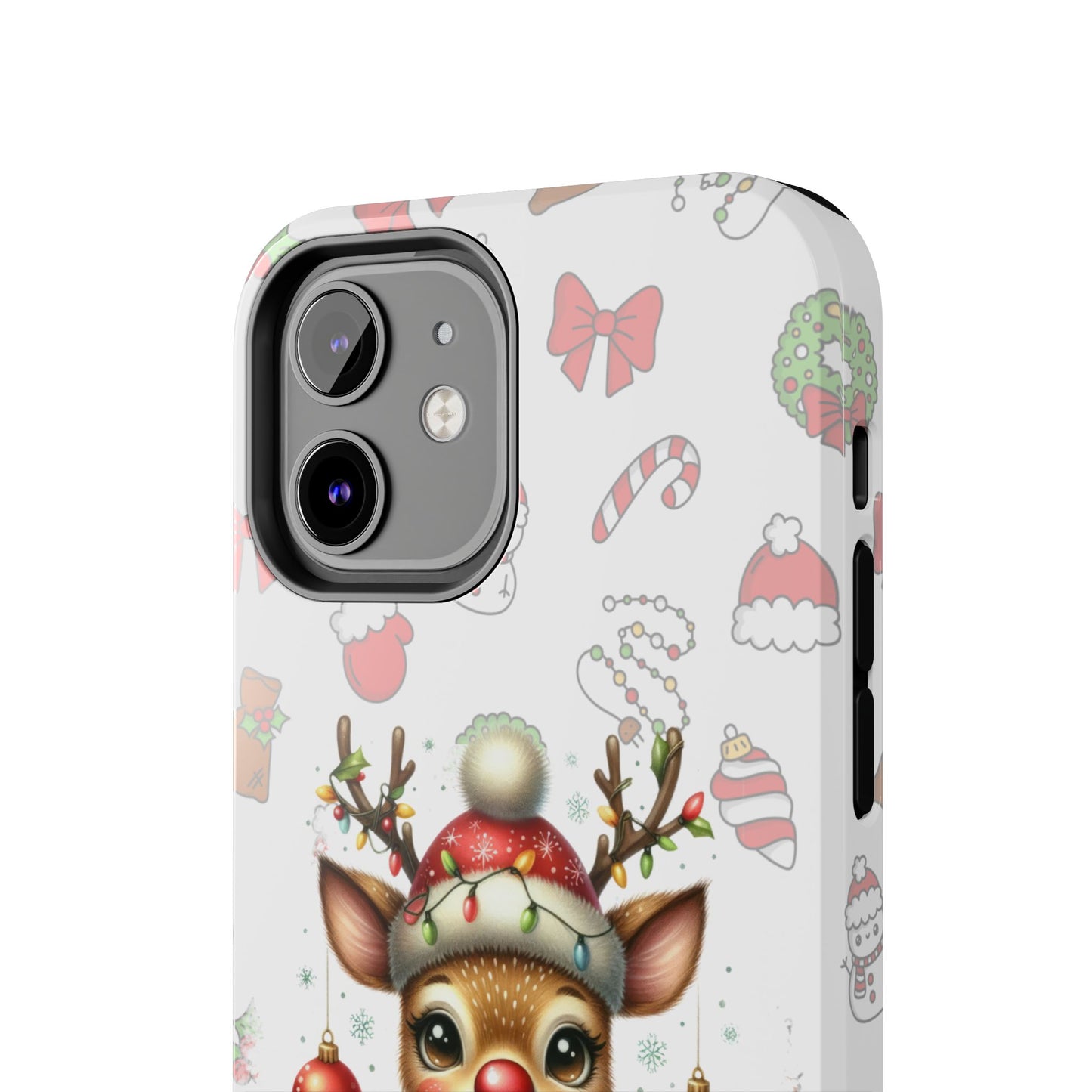 Merry Christmas baby reindeer iPhone 16 Case, Christmas iPhone Cover, Festive Holiday Accessory, Cute Xmas Phone Protector, Winter Santa Tech