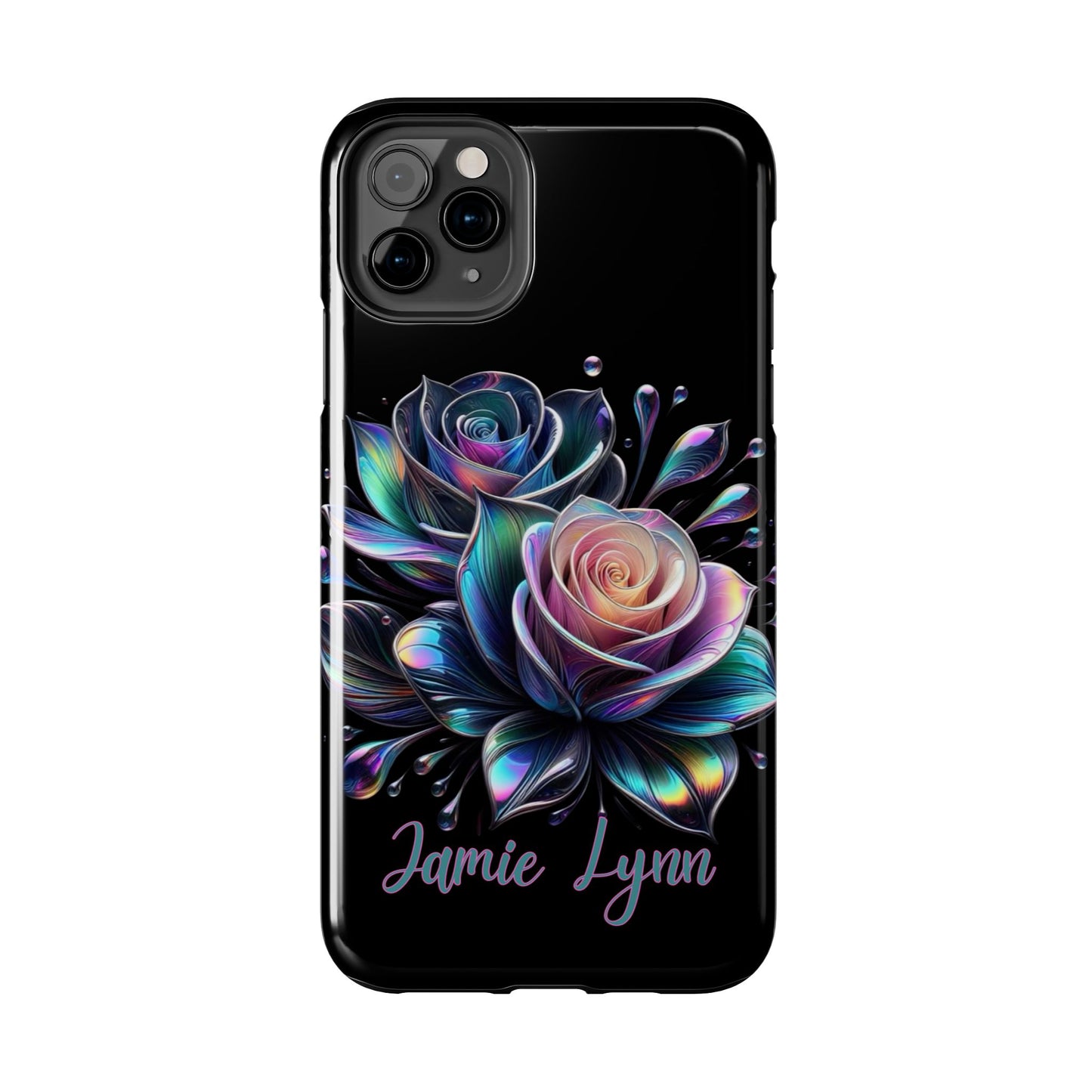 Personalized lotus rose floral phone case- iPhone compatible