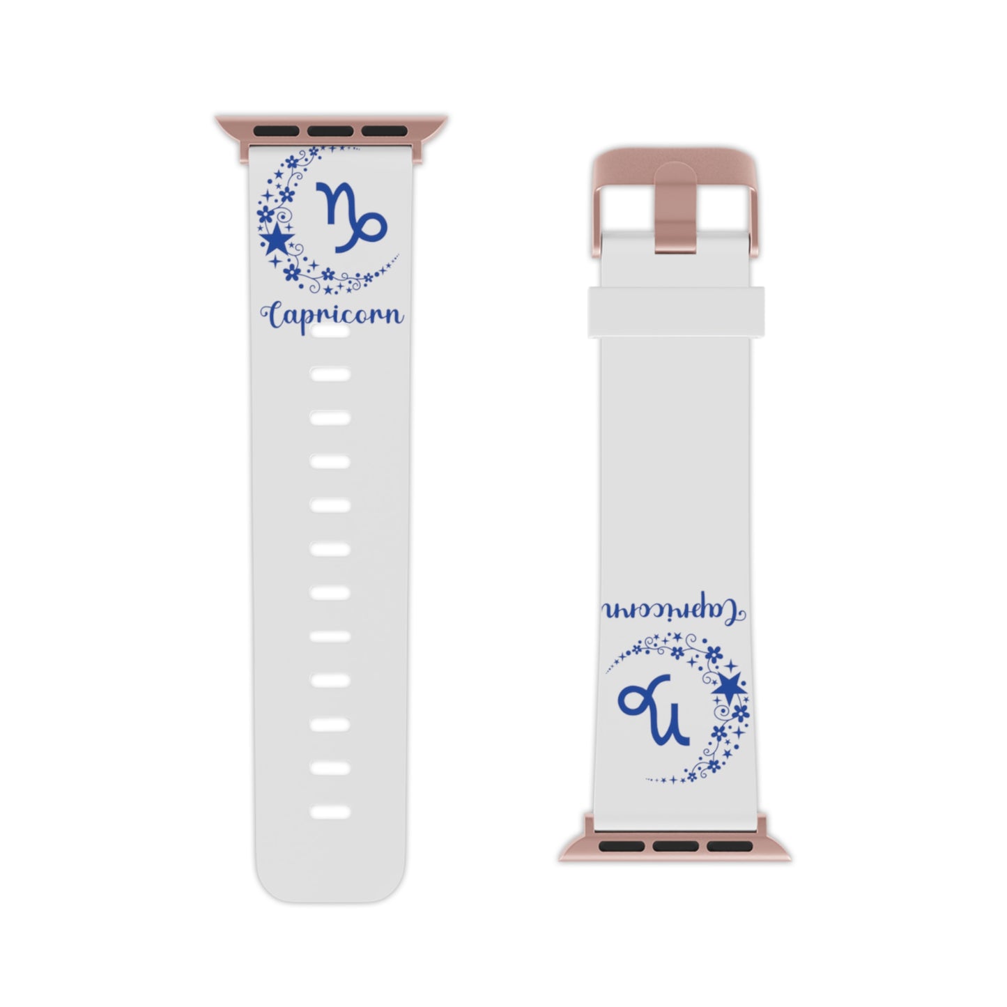 Blue Capricorn moon Watch Band for Apple Watch Series 1-9, SE and Ultra, 38-40mm/ 42-44mm