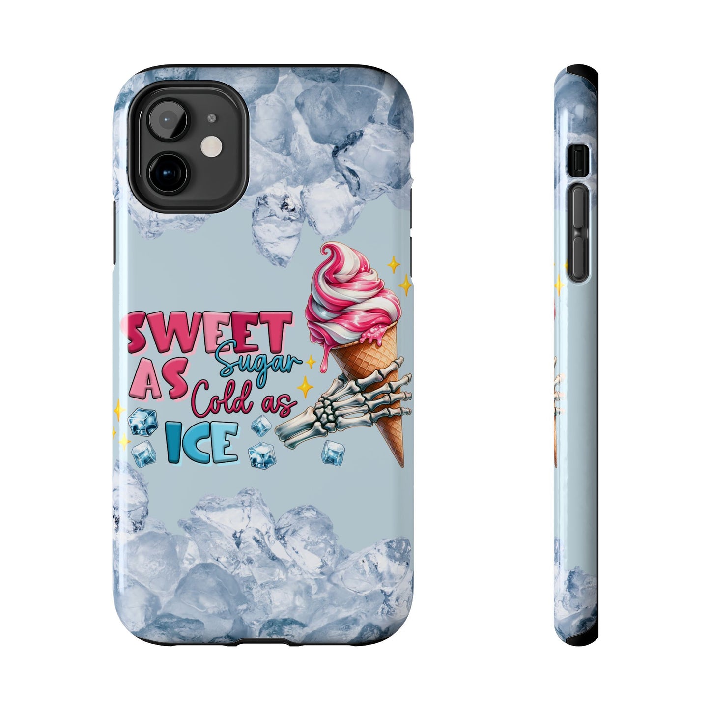 Cold as ice summer aesthetics iPhone case. Compatible with iPhone models 11-15 including all mini, plus, pro & pro max. Custom phone case for smartphones. design for Girls, Woman