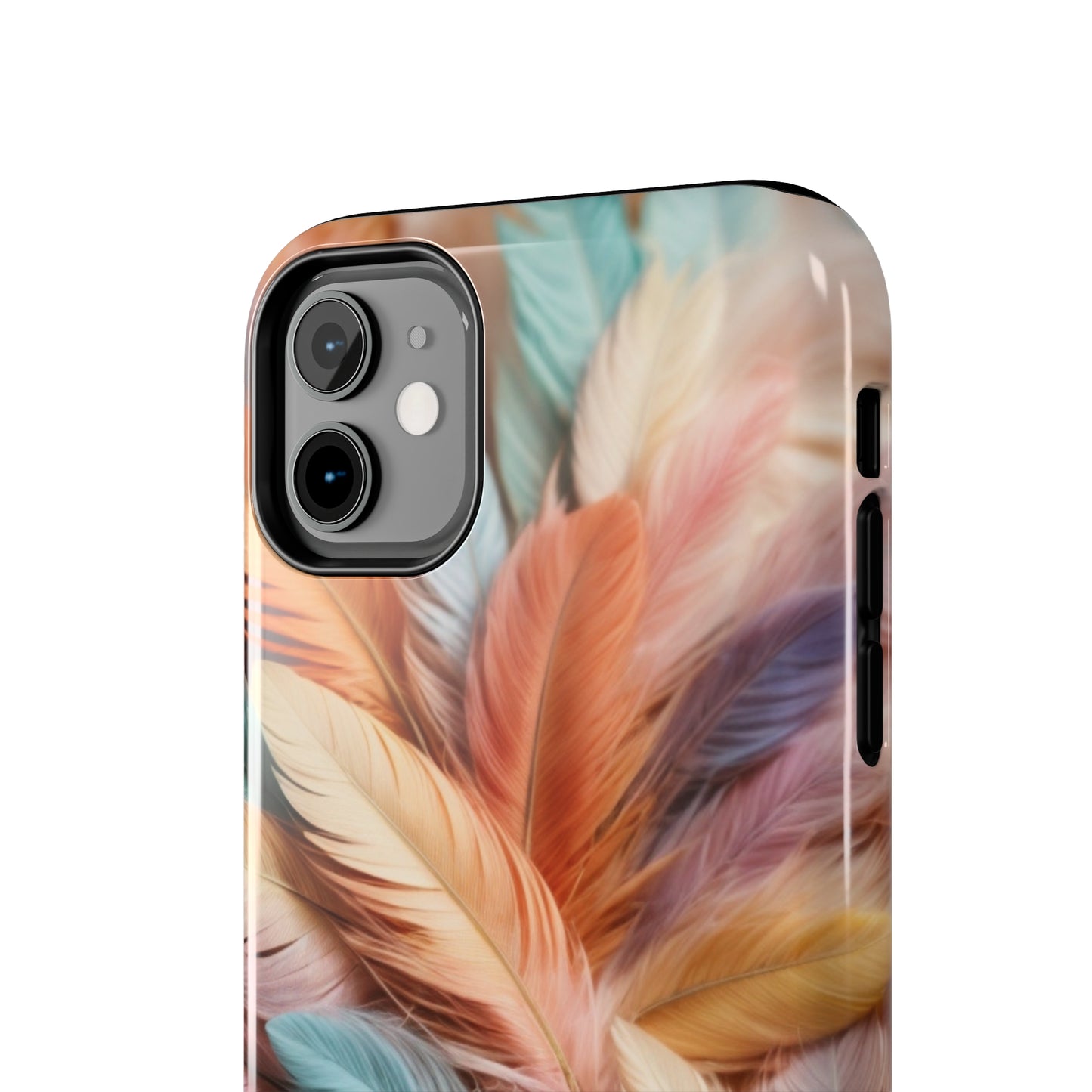 Boho style, Pastel colored feathers/ Tough iPhone Case/ iPhone accessories/ Nature