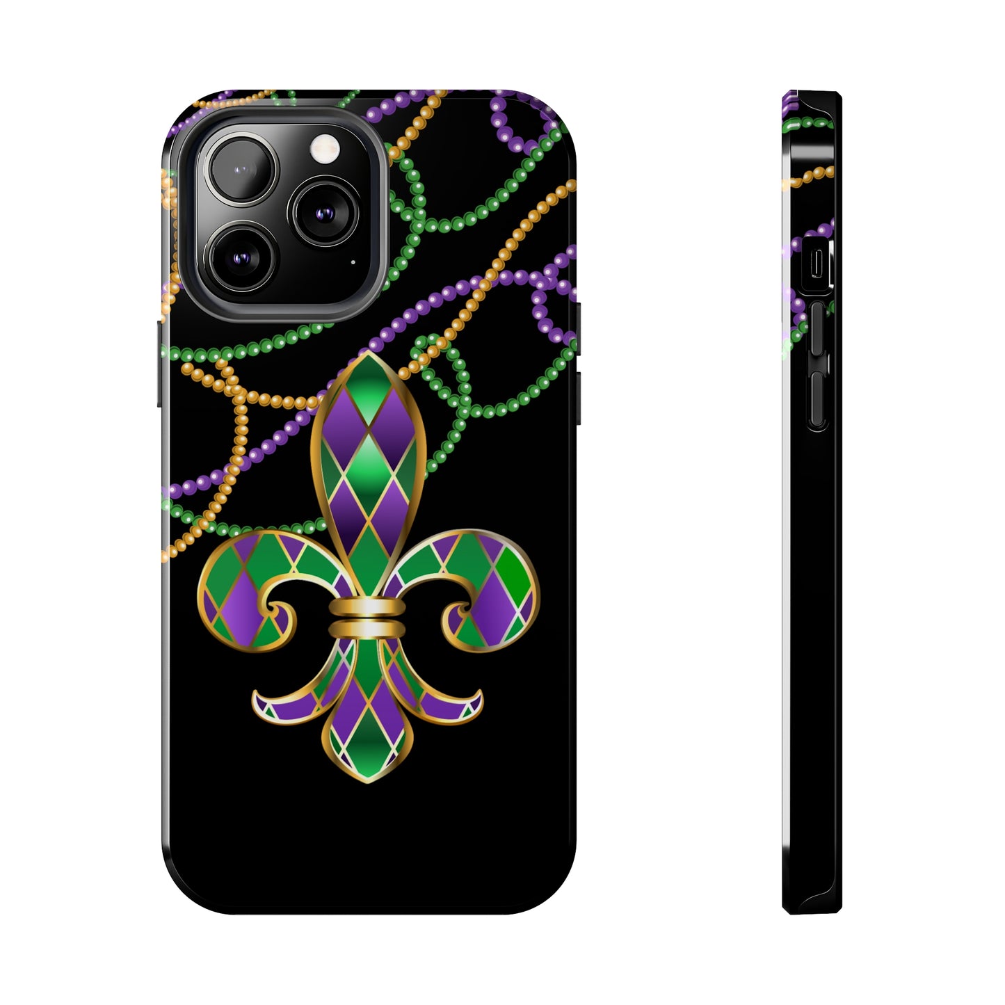 Blacked out Mardi Gras Tough iPhone Case iPhone 15 accessories