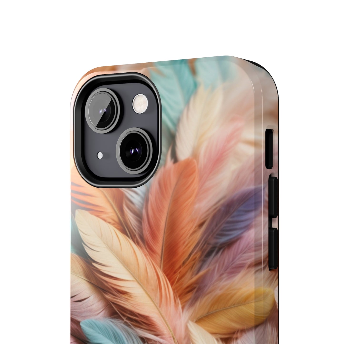 Boho style, Pastel colored feathers/ Tough iPhone Case/ iPhone accessories/ Nature