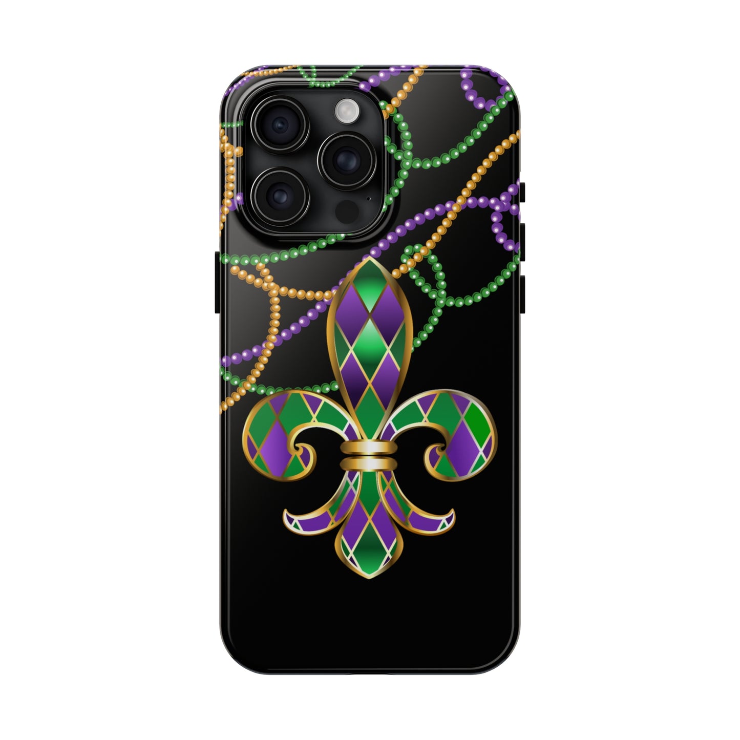 Blacked out Mardi Gras Tough iPhone Case iPhone 15 accessories