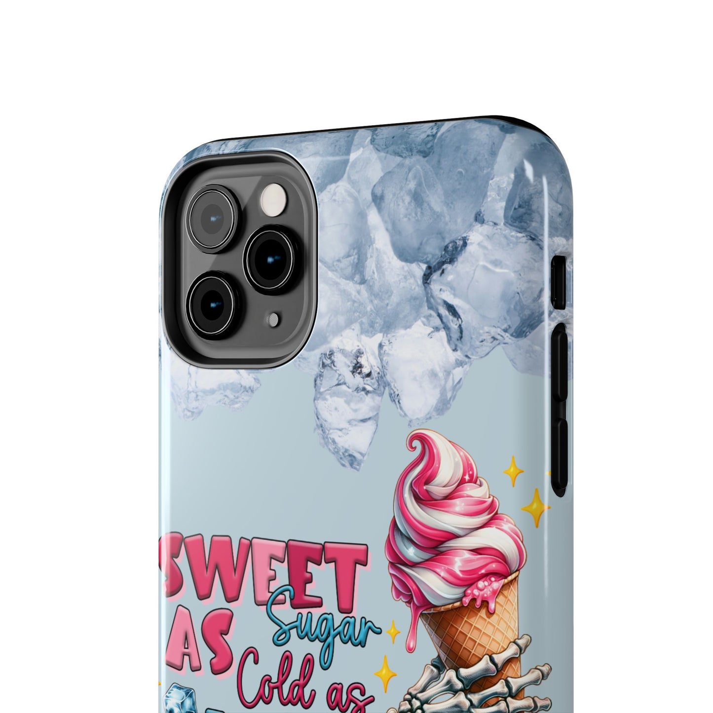 Cold as ice summer aesthetics iPhone case. Compatible with iPhone models 11-16 Custom phone case for smartphones. design for Girls, Woman