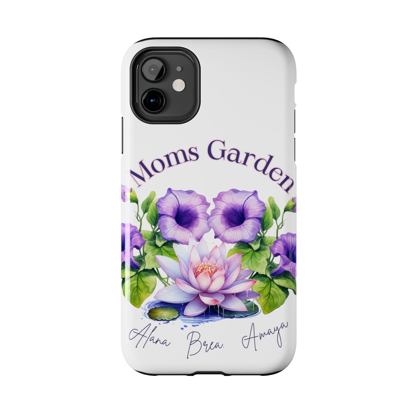 Custom "Moms Garden" personalized birth flower phone case Mother's Day gift