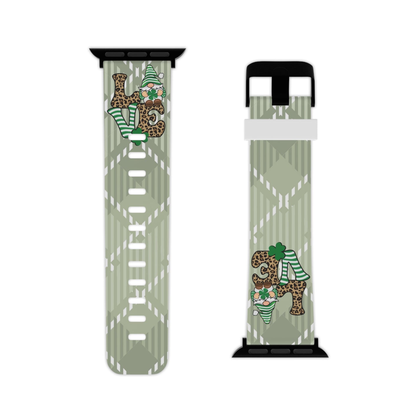 Shamrock Gnome love Watch Band for Apple Watch Series 1-9, SE and Ultra, 38-40mm/ 42-44mm