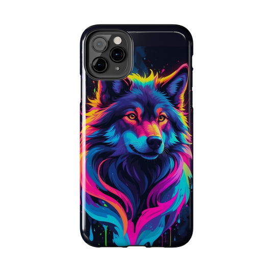 Neon Wolf/ Tough iPhone Case/ iPhone accessories/ Nature