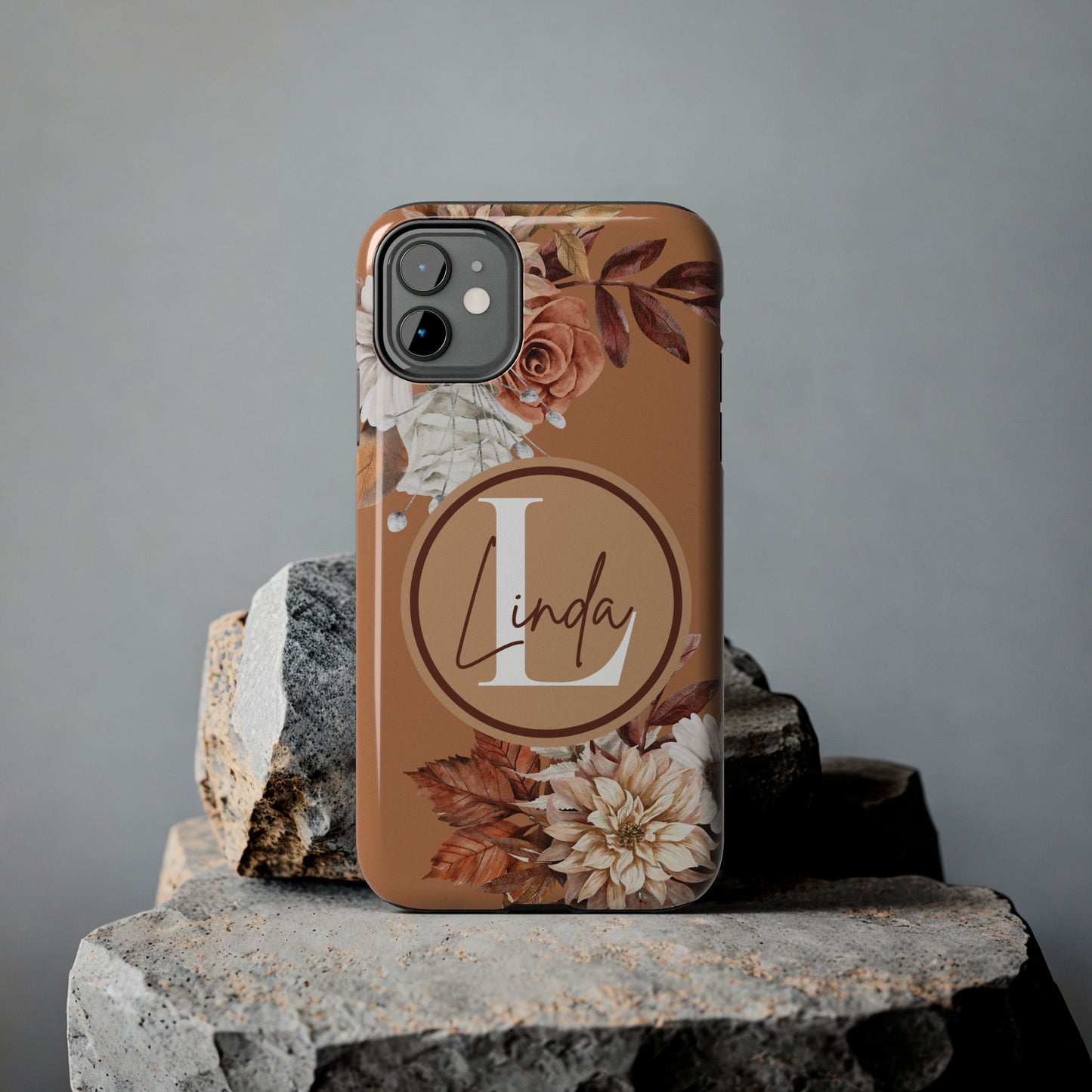 Custom personalized Fall floral iPhone case iPhone models 11-15