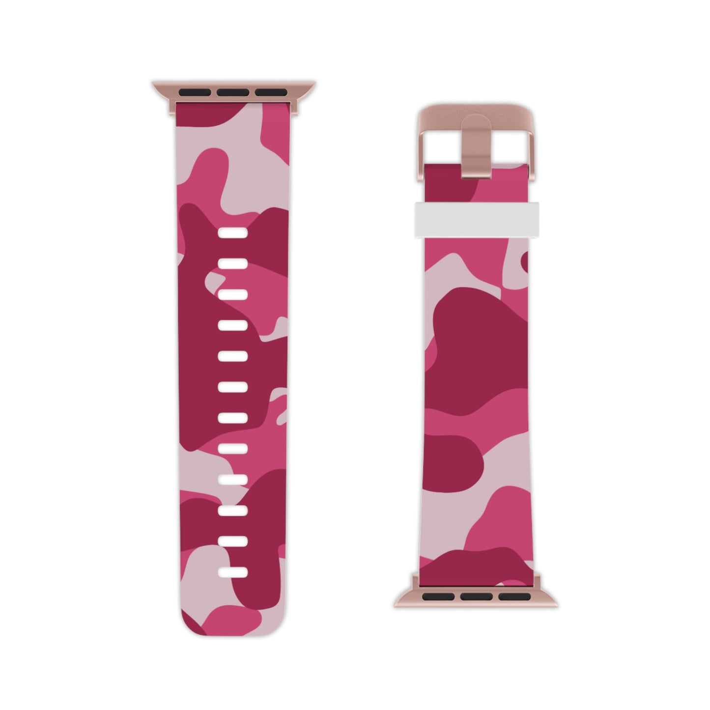 Pink Camo Watch Band for Apple Watch Series 1-9, SE and Ultra, 38-40mm/ 42-44mm