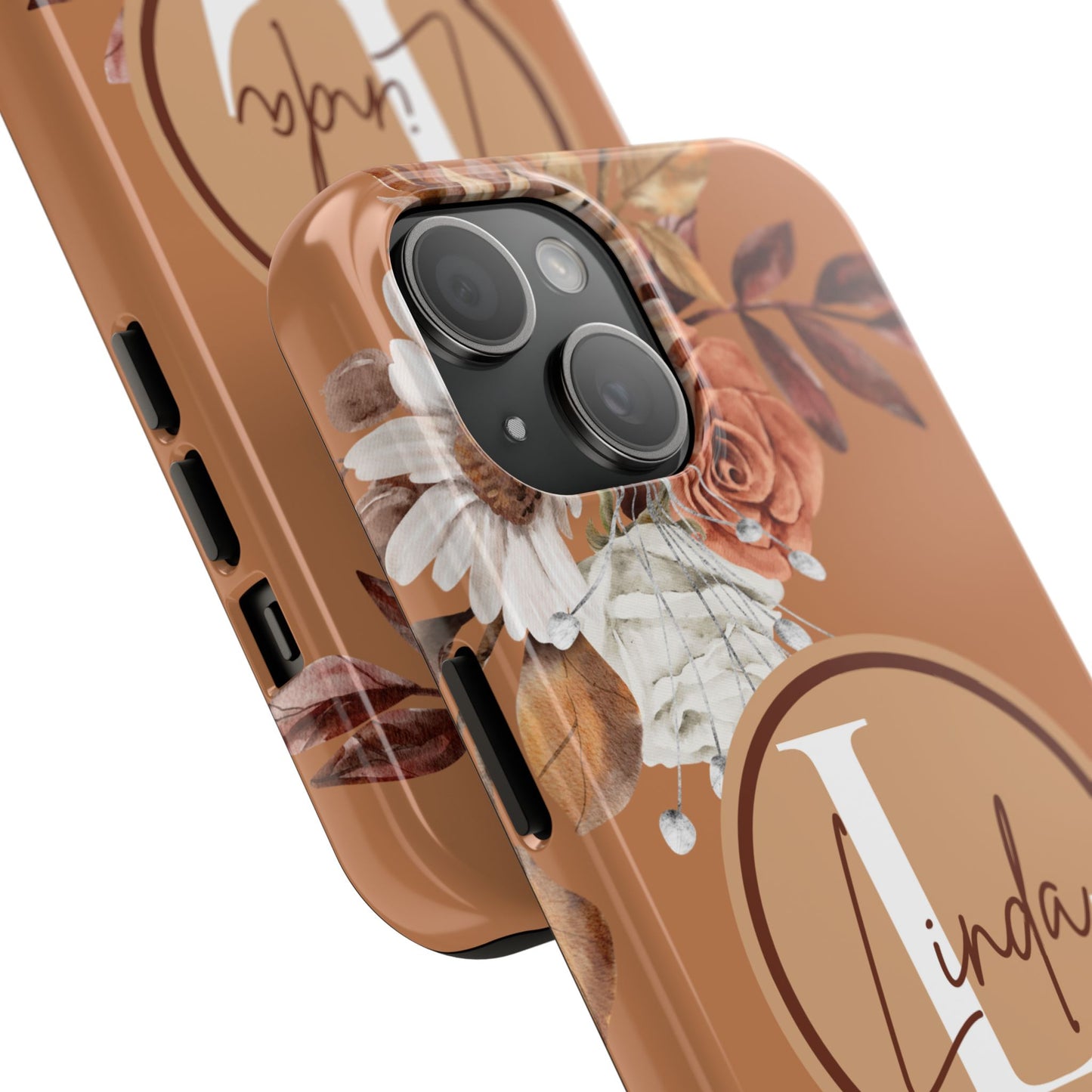 Custom personalized Fall floral iPhone case iPhone models 11-15