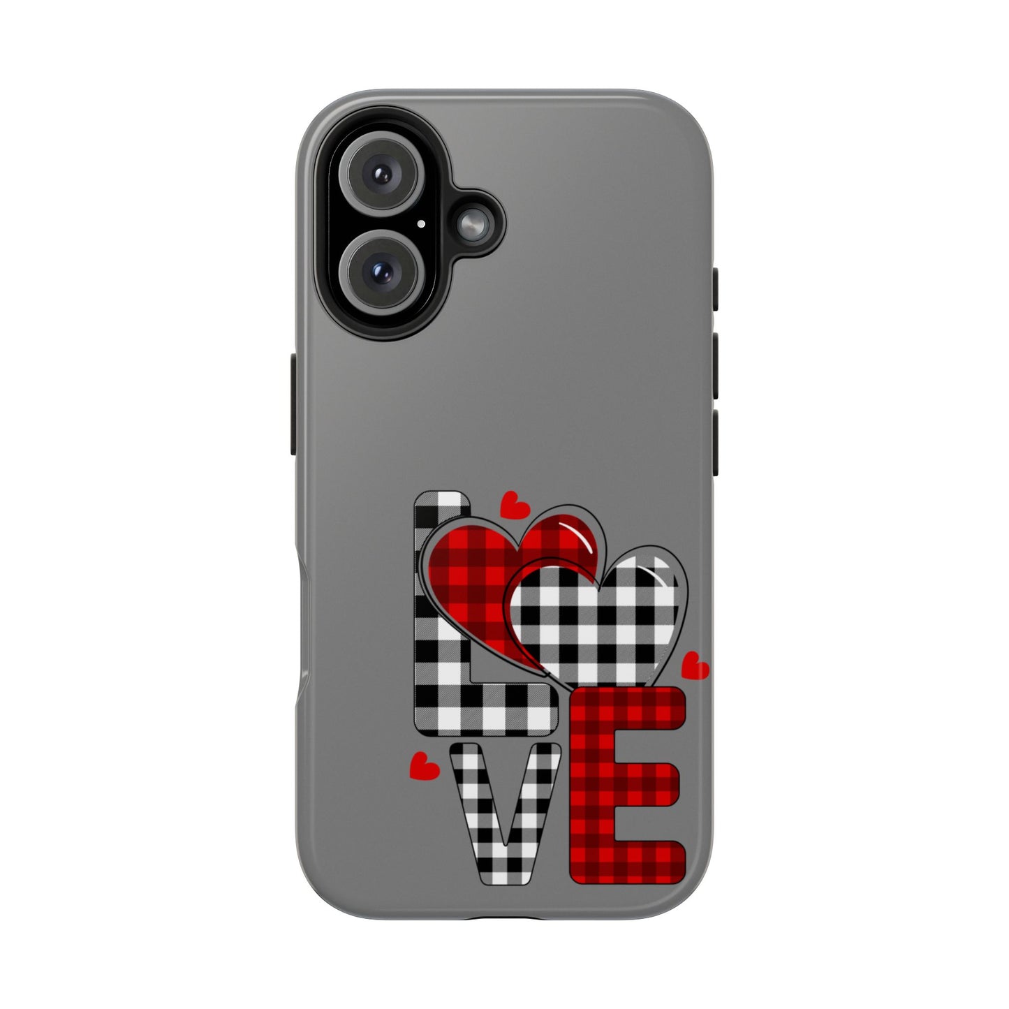 Grey LOVE-Valentines day iPhone case- Romantic & stylish design