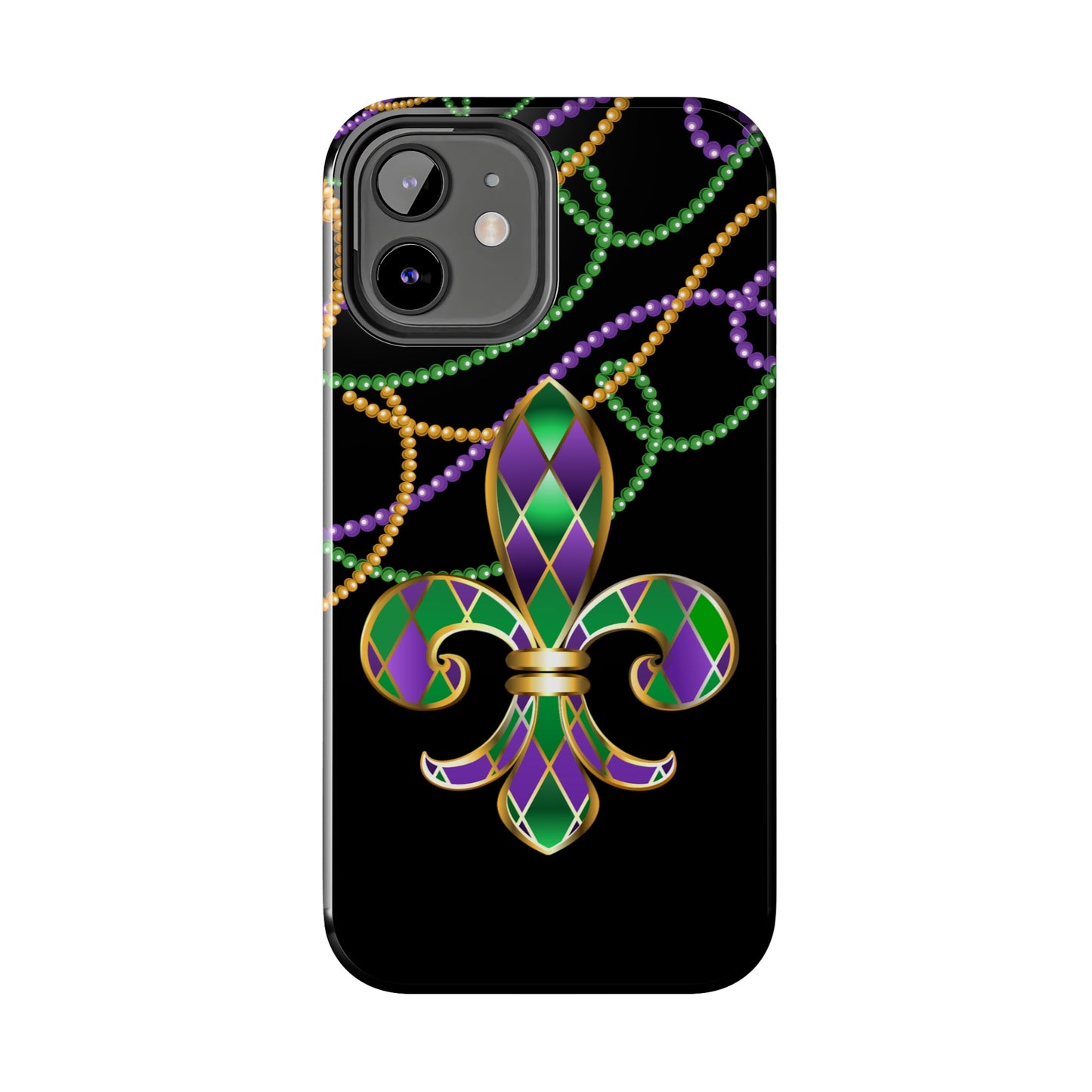 Blacked out Mardi Gras Tough iPhone Case iPhone 15 accessories