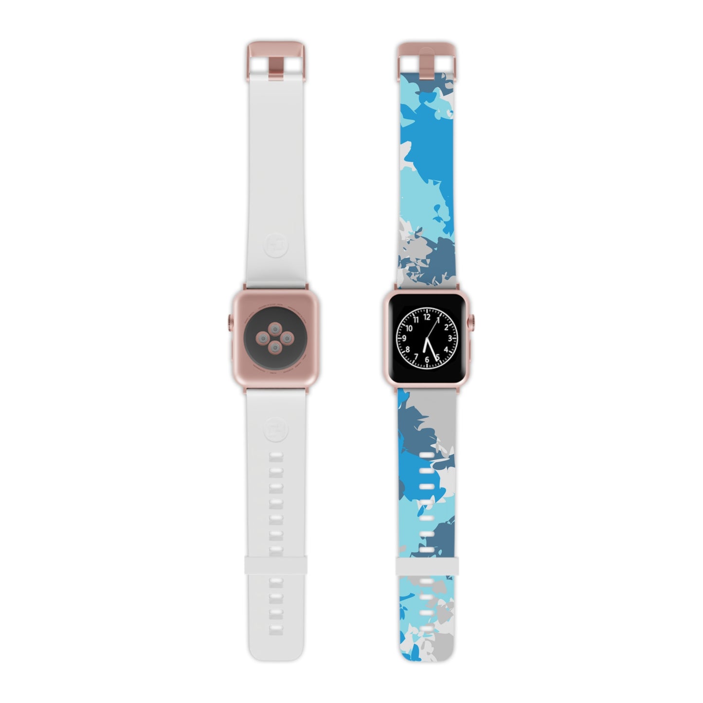 Blue & Grey Camo print Watch Band for Apple Watch Series 1-9, SE and Ultra, 38-40mm/ 42-44mm