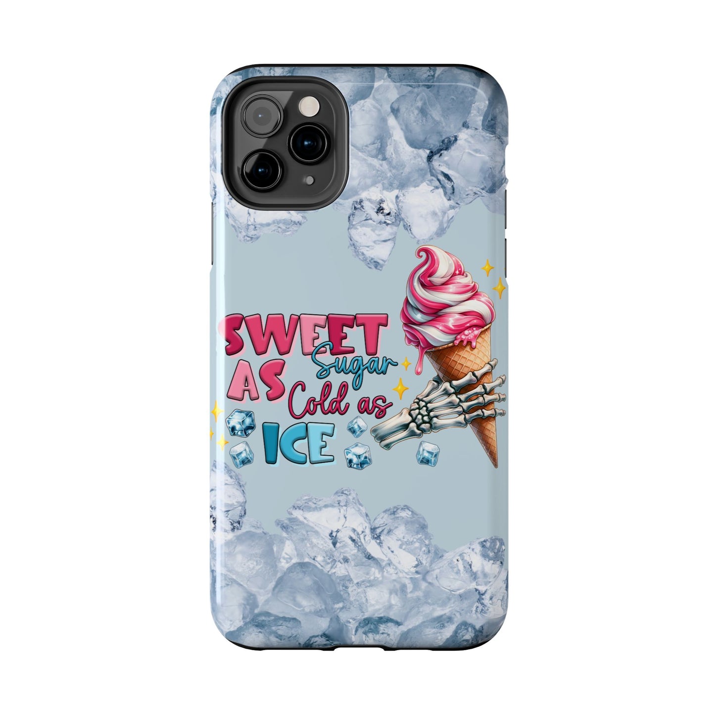 Cold as ice summer aesthetics iPhone case. Compatible with iPhone models 11-16 Custom phone case for smartphones. design for Girls, Woman
