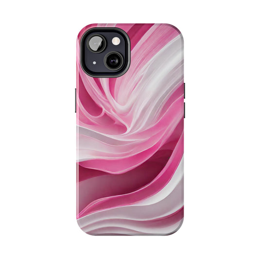 Pink & white wave Tough iPhone Case iPhone 14 accessories