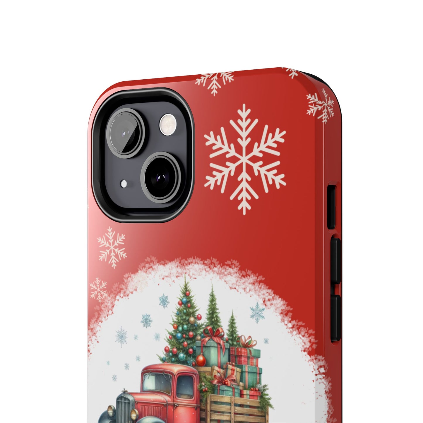 Christmas farm truck iPhone 16 Case, Christmas iPhone Cover, Festive Holiday Accessory, Cute Xmas Phone Protector, Winter Santa Tech