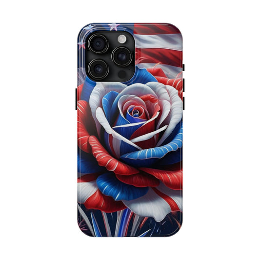 Freedom Rose patriotic Phone Case iPhone compatible models 11-16