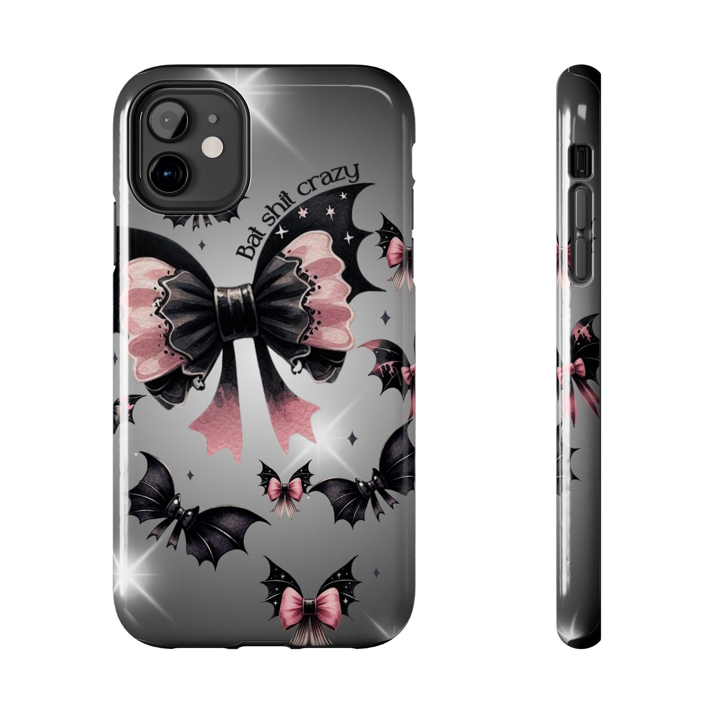 Bats & Bows Halloween themed iPhone case Models 11-15