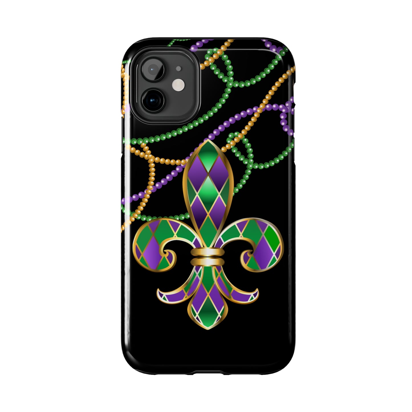 Blacked out Mardi Gras Tough iPhone Case iPhone 15 accessories