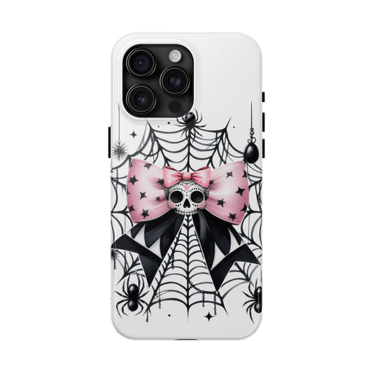 Skull & Bows Halloween themed iPhone case Models 11-15