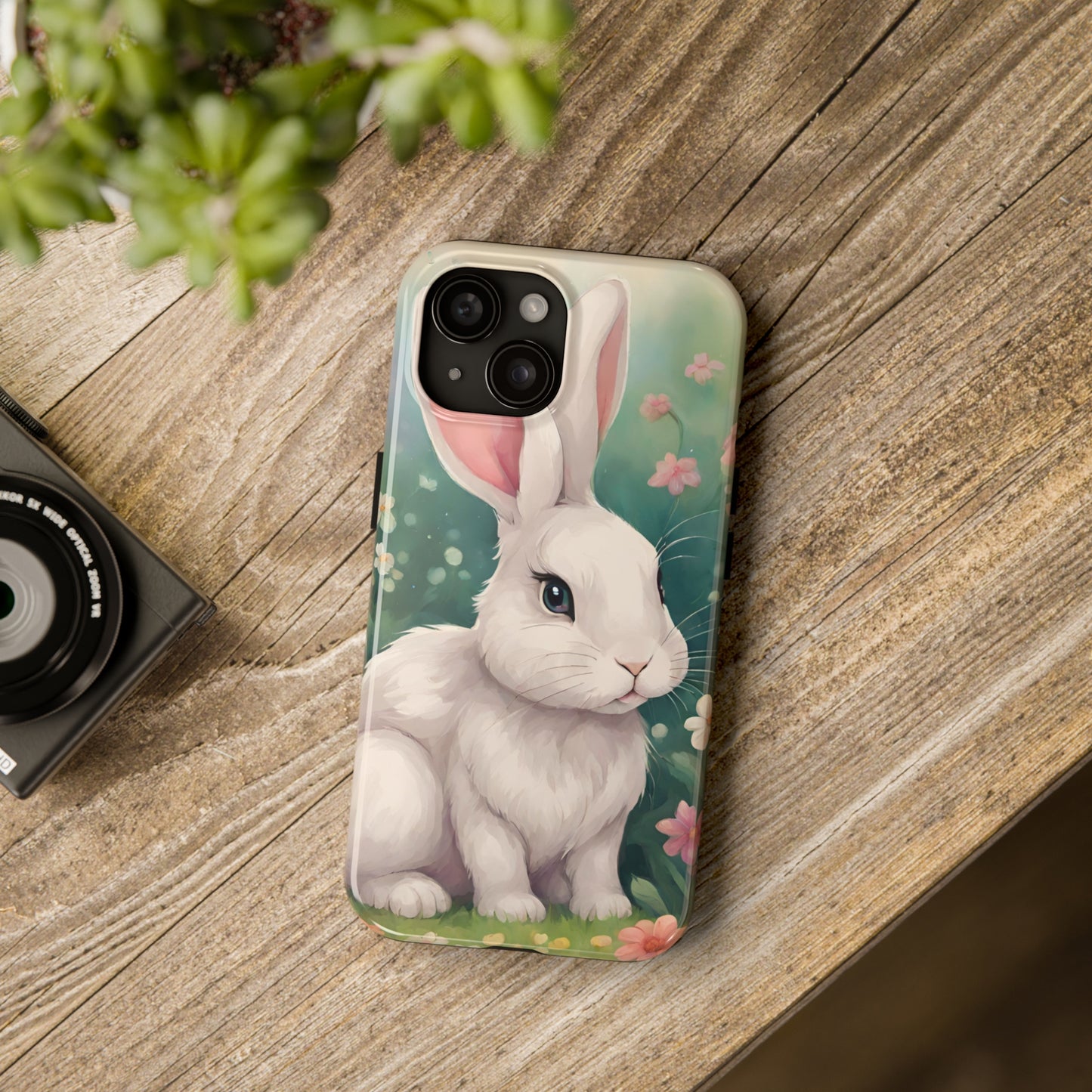 Watercolor bunny Tough Phone Case iPhone 14 accessories