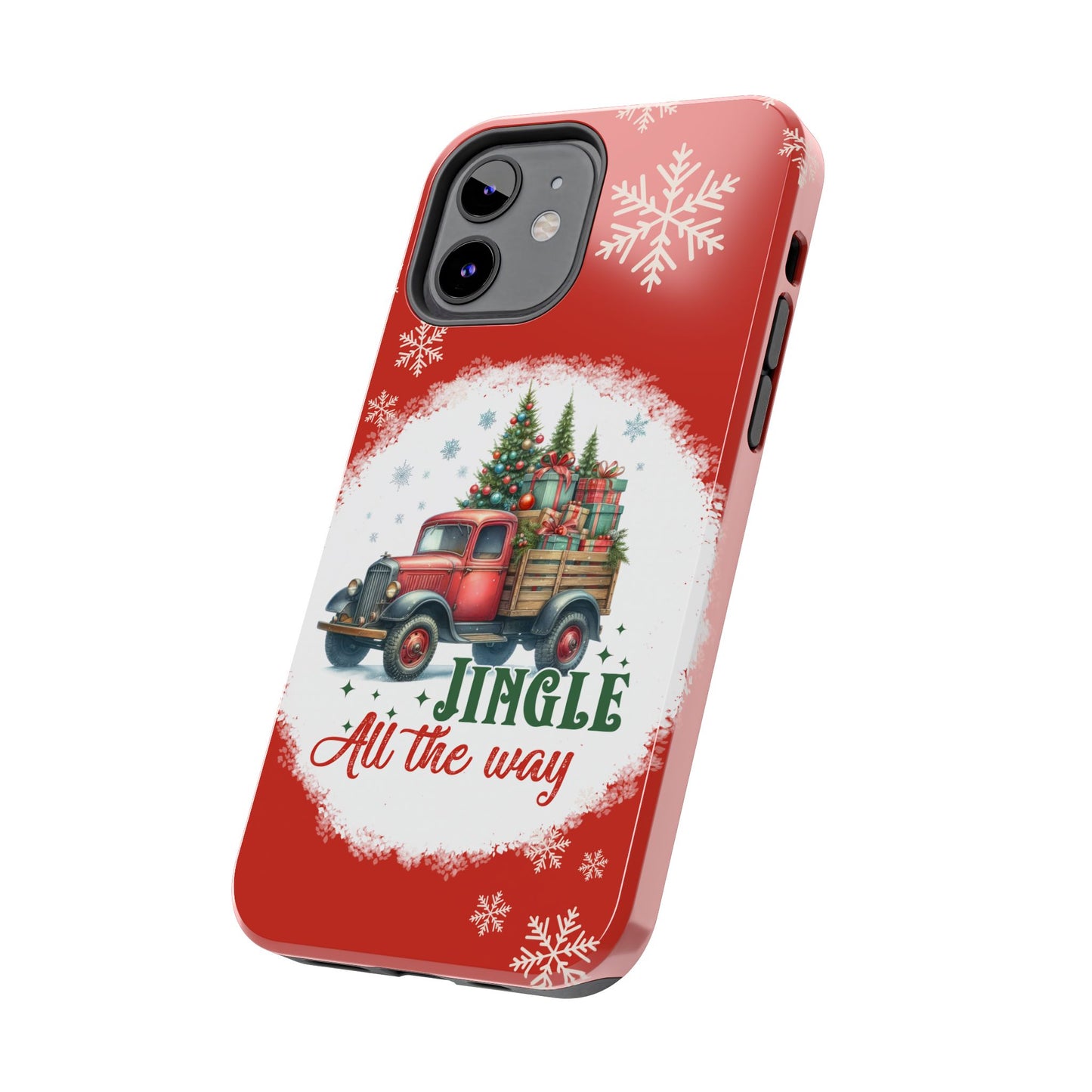 Christmas farm truck iPhone 16 Case, Christmas iPhone Cover, Festive Holiday Accessory, Cute Xmas Phone Protector, Winter Santa Tech