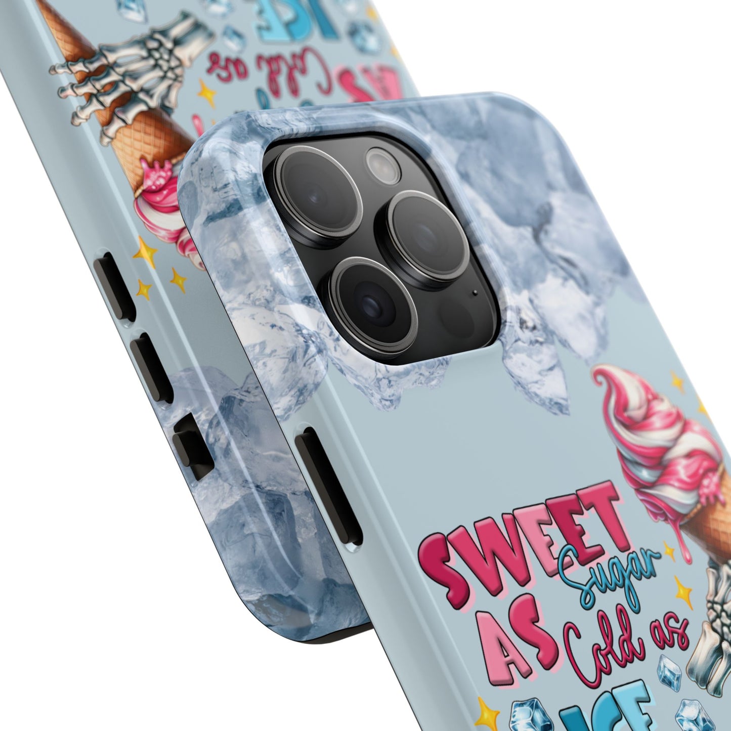 Cold as ice summer aesthetics iPhone case. Compatible with iPhone models 11-16 Custom phone case for smartphones. design for Girls, Woman