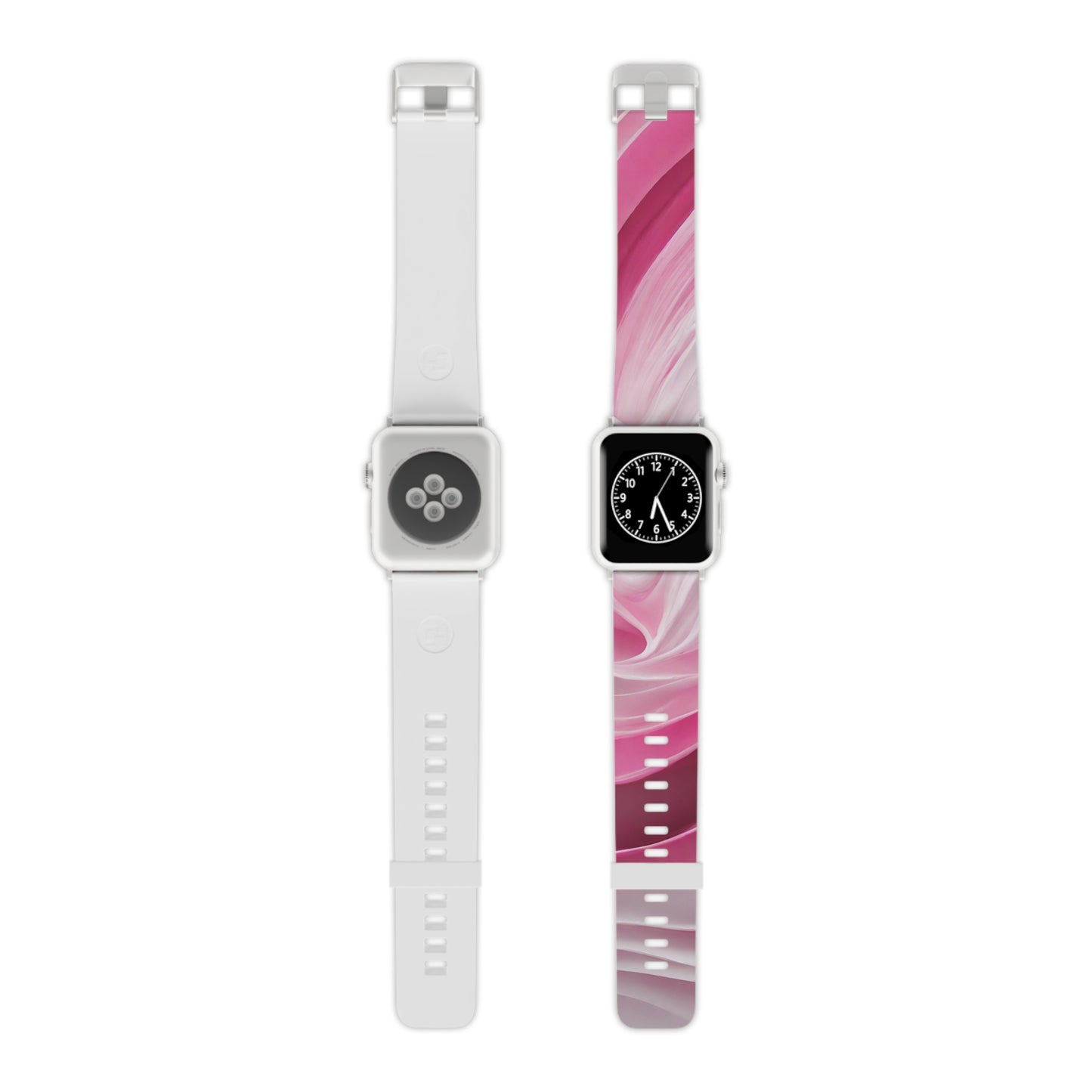 Pink & white wave Watch Band for Apple Watch Series 1-9, SE and Ultra, 38-40mm/ 42-44mm